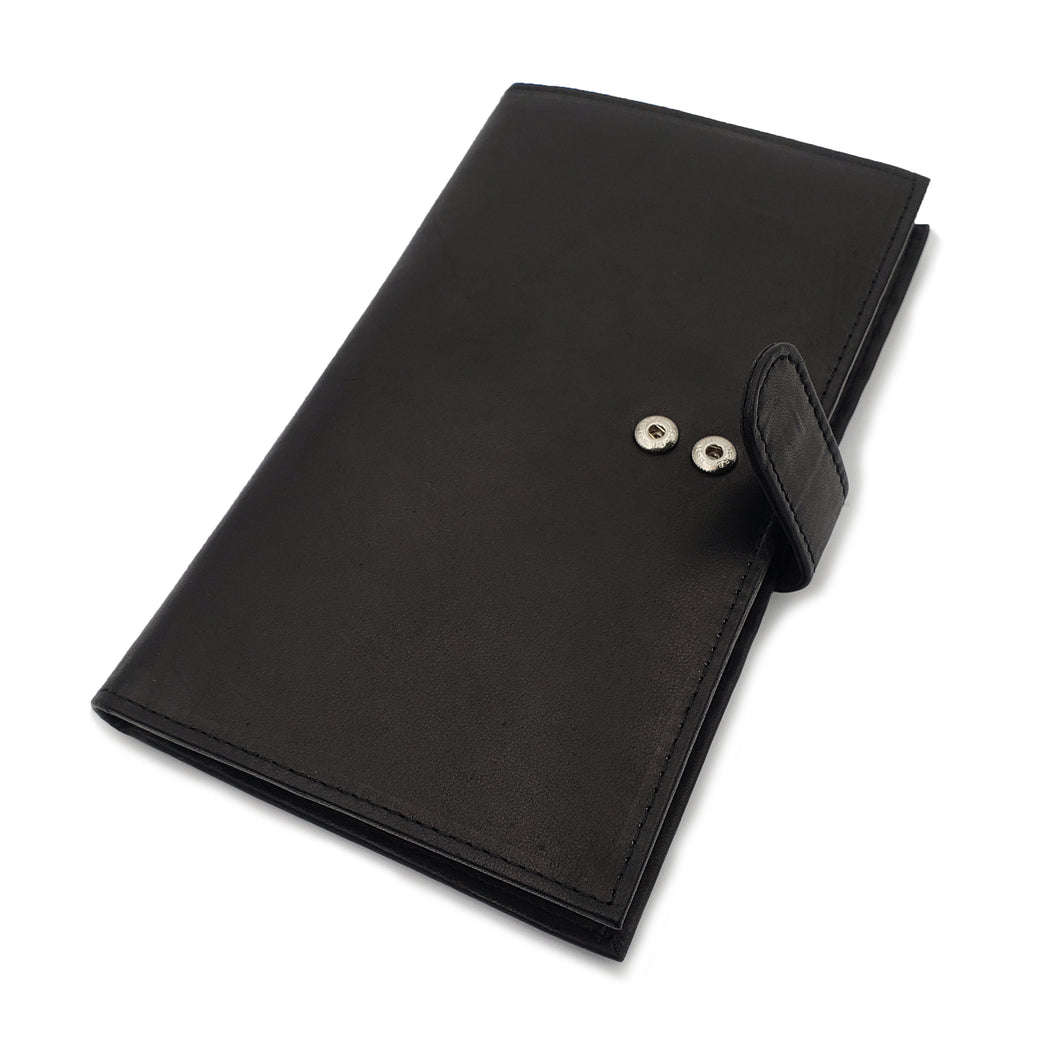 AG Wallets RFID Snap Close Leather Credit Card Organizer & Wallet