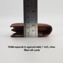 Load image into Gallery viewer, AG Wallets Mens L Shape Distressed Brown Leather Bifold Minimalist Wallet
