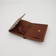 Load image into Gallery viewer, AG Wallets Vintage Distressed Leather Hipster Wallet with Coin Pocket
