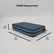 Load image into Gallery viewer, AG Wallets Women&#39;s Double Zipper Leather Large Capacity RFID Wristlet
