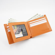 Load image into Gallery viewer, AG Wallets Men&#39;s Vegan Leather Bifold Wallet with RFID Protection - 2 Full-Size Cash Compartments, 6 Credit Card Slots, 2 Side Slip Slots, 2 Clear ID Windows for Ultimate Organization
