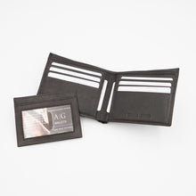 Load image into Gallery viewer, AG Wallets Leather Men&#39;s 2-in-1 Bifold Wallet with Detachable Minimalist ID Holder – Sleek &amp; Functional Card Organizer
