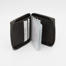 Load image into Gallery viewer, AG Wallets Zip Around Napa Leather Wallet: Effortless Organization with 6 Card Slots, Bill Compartment, and Secure Plastic Inserts
