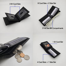 Load image into Gallery viewer, AG Wallets Mens 3 ID Wallet Cowhide Leather Bifold Multi Card Holder
