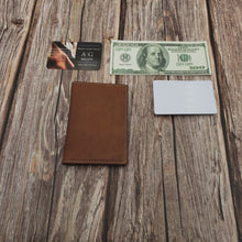 Load and play video in Gallery viewer, AG Wallets Mens L Shape Distressed Brown Leather Bifold Minimalist Wallet
