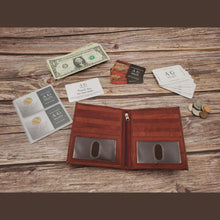 Load and play video in Gallery viewer, AG Wallets Men&#39;s Leather Hipster Bifold Wallet with RFID Protection and 2 ID Windows
