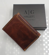 Load image into Gallery viewer, AG Wallets Vintage Leather Trifold Wallet
