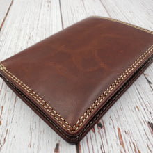 Load image into Gallery viewer, AG Wallets Vintage Distressed Leather Hipster Wallet with Coin Pocket
