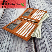 Load image into Gallery viewer, AG Wallets Men&#39;s Leather Hipster Bifold Wallet with RFID Protection and 2 ID Windows
