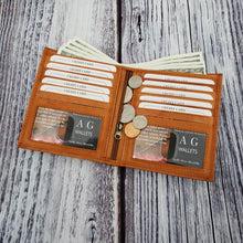 Load image into Gallery viewer, AG Wallets Men&#39;s Leather Hipster Bifold Wallet with RFID Protection and 2 ID Windows
