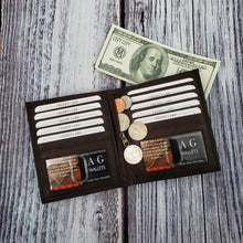 Load image into Gallery viewer, AG Wallets Men&#39;s Leather Hipster Bifold Wallet with RFID Protection and 2 ID Windows
