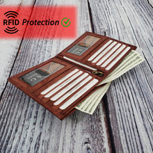 Load image into Gallery viewer, AG Wallets Men&#39;s Leather Hipster Bifold Wallet with RFID Protection and 2 ID Windows

