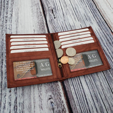 Load image into Gallery viewer, AG Wallets Men&#39;s Leather Hipster Bifold Wallet with RFID Protection and 2 ID Windows
