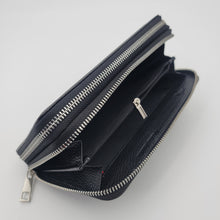 Load image into Gallery viewer, AG Wallets Women&#39;s Double Zipper Leather Large Capacity RFID Wristlet
