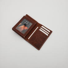 Load image into Gallery viewer, AG Wallets Mens L Shape Distressed Brown Leather Bifold Minimalist Wallet
