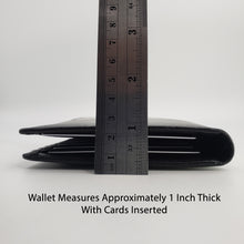 Load image into Gallery viewer, AG Wallets Napa Leather Credit Card Organizer, RFID Long Wallet, 20 Card Holder, Black
