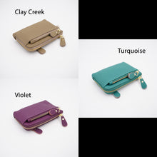 Load image into Gallery viewer, AG Wallets Multifunctional Leather Coin Purse with Key Ring Holder, Holds Credit Cards, Cash, Change, Keys &amp; More
