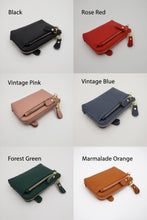 Load image into Gallery viewer, AG Wallets Multifunctional Leather Coin Purse with Key Ring Holder, Holds Credit Cards, Cash, Change, Keys &amp; More
