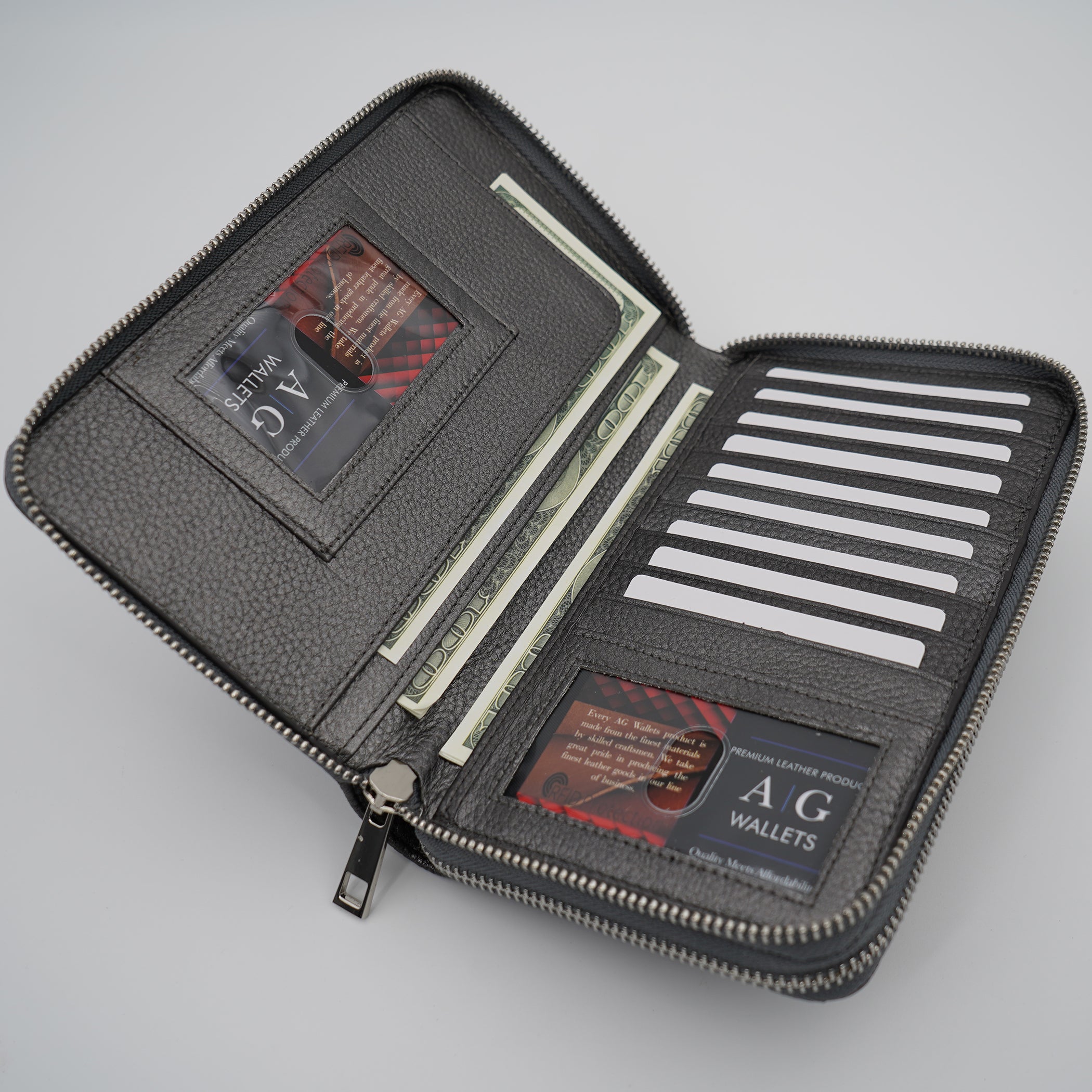 Women's RFID Wristlet Wallet – Top-Grain Cowhide Leather – AG Wallets