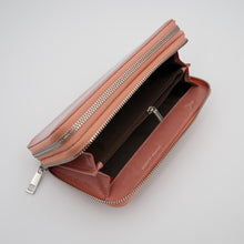 Load image into Gallery viewer, AG Wallets Women&#39;s Double Zipper Leather Large Capacity RFID Wristlet
