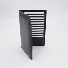 Load image into Gallery viewer, AG Wallets Napa Leather Credit Card Organizer, RFID Long Wallet, 20 Card Holder, Black
