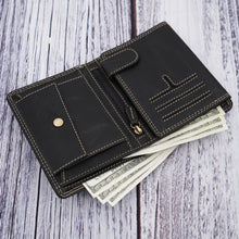 Load image into Gallery viewer, AG Wallets Vintage Distressed Leather Hipster Wallet with Coin Pocket
