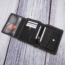 Load image into Gallery viewer, AG Wallets Vintage Distressed Leather Hipster Wallet with Coin Pocket

