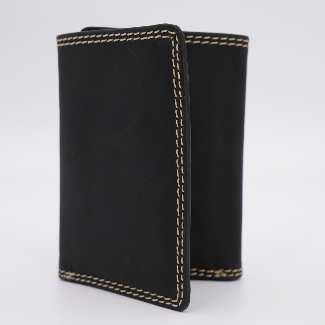 AG Wallets Vintage Leather Trifold Wallet