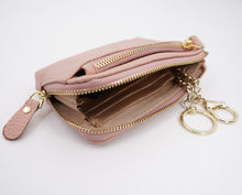 Load image into Gallery viewer, AG Wallets Multifunctional Leather Coin Purse with Key Ring Holder, Holds Credit Cards, Cash, Change, Keys &amp; More
