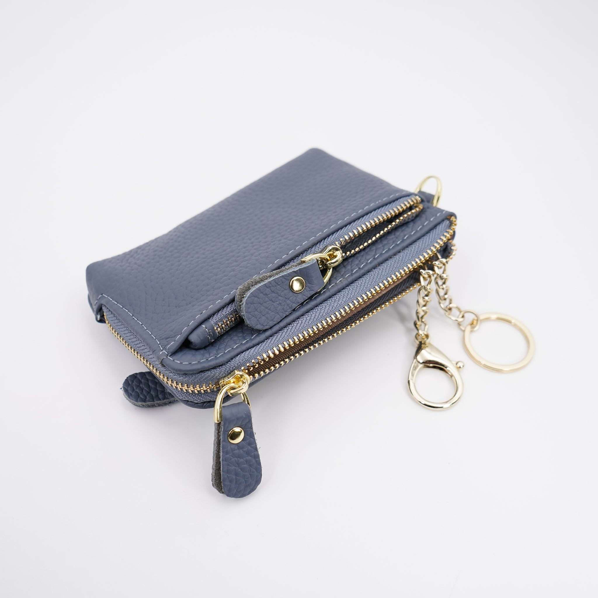 Glamfox - Checker Coin Key Chain Wallet - 2 Colors Available / Cream