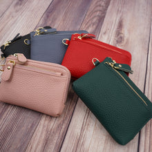 Load image into Gallery viewer, AG Wallets Multifunctional Leather Coin Purse with Key Ring Holder, Holds Credit Cards, Cash, Change, Keys &amp; More

