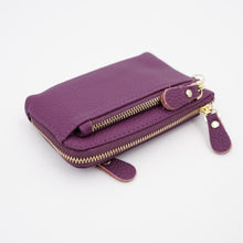 Load image into Gallery viewer, AG Wallets Multifunctional Leather Coin Purse with Key Ring Holder, Holds Credit Cards, Cash, Change, Keys &amp; More
