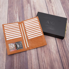 Load image into Gallery viewer, AG Wallets RFID Full Grain Napa Cowhide Leather Credit Card Organizer Long Wallet, Holds Up To 20 Cards, 2 Side Cash Slots
