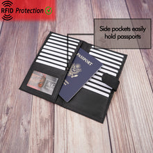 Load image into Gallery viewer, AG Wallets RFID Snap Close Full Grain Napa Cowhide Leather Credit Card Organizer Long Wallet, Holds Up To 20 Cards, 2 Side Cash Slots
