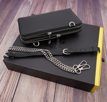 Load image into Gallery viewer, AG Wallets Women Double Zipper Crossbody Wristlet Wallet, Cowhide Leather, Large Capacity, Phone Clutch Travel Purse, Passport Holder, RFID
