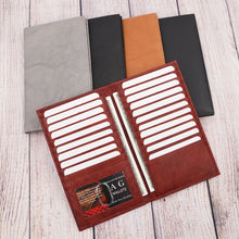 Load image into Gallery viewer, AG Wallets RFID Full Grain Napa Cowhide Leather Credit Card Organizer Long Wallet, Holds Up To 20 Cards, 2 Side Cash Slots
