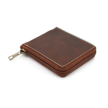 Load image into Gallery viewer, AG Wallets Full Grain Napa Cowhide Leather Mens Zip Around Bifold Wallet, Card ID Cash Security Zipper Wallet
