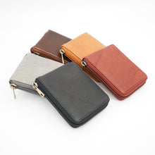 Load image into Gallery viewer, AG Wallets Full Grain Napa Cowhide Leather Mens Zip Around Bifold Wallet, Card ID Cash Security Zipper Wallet
