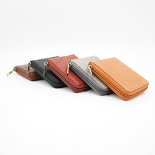 Load image into Gallery viewer, AG Wallets Full Grain Napa Cowhide Leather Mens Zip Around Bifold Wallet, Card ID Cash Security Zipper Wallet
