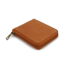 Load image into Gallery viewer, AG Wallets Full Grain Napa Cowhide Leather Mens Zip Around Bifold Wallet, Card ID Cash Security Zipper Wallet
