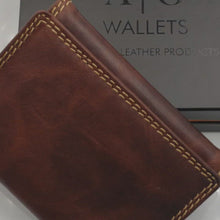 Load and play video in Gallery viewer, AG Wallets Vintage Leather Trifold Wallet
