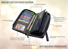 Load image into Gallery viewer, AG Wallets Women RFID Large Capacity Wristlet Wallet Phone &amp; Passport Holder
